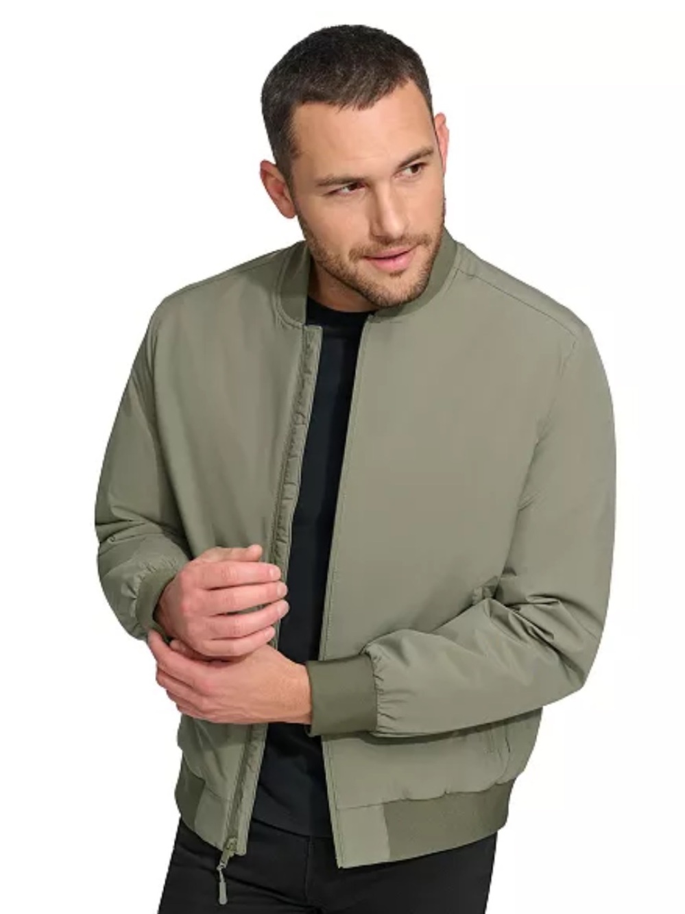 Topman Men’s Olive Green Bomber Jacket size S